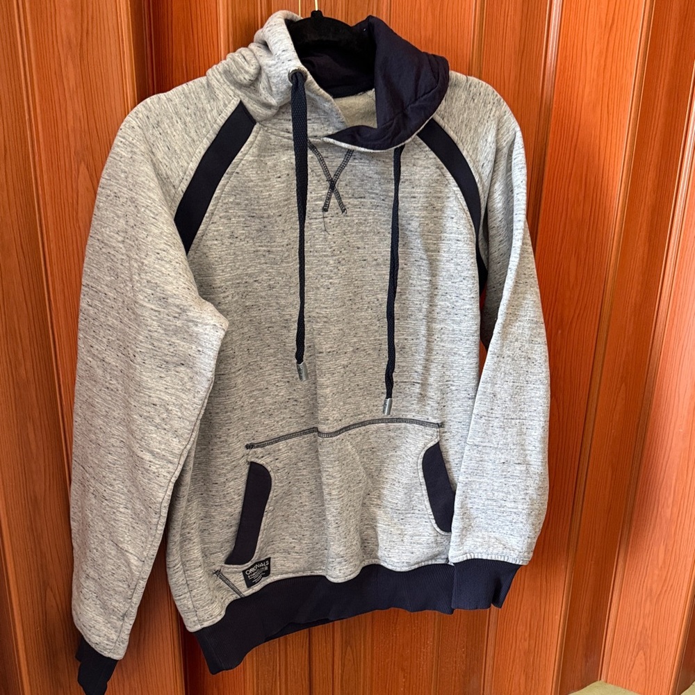 Gray and Black Men's Hoodie